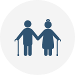 senior-living-icon Icon showing senior couple